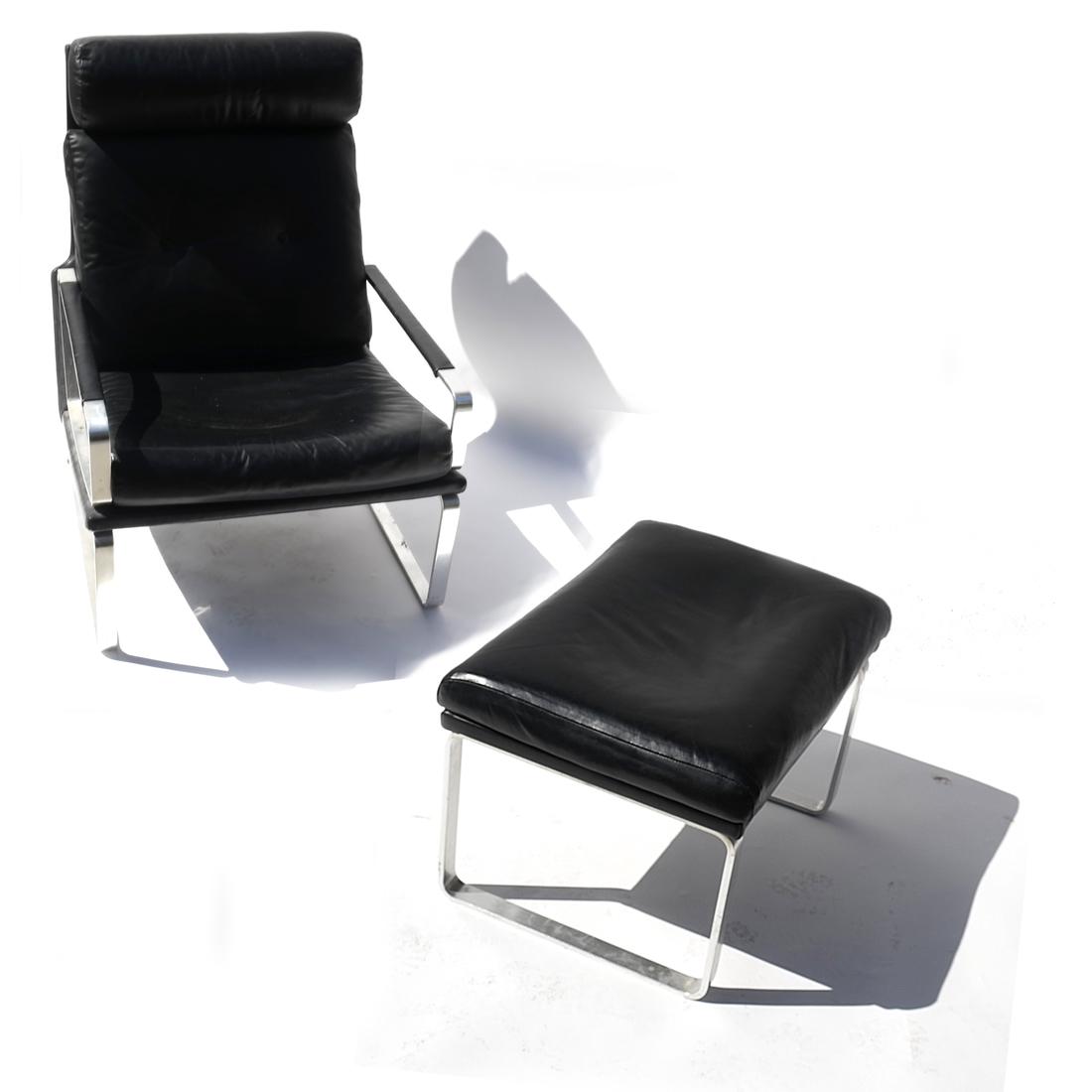 Attr. to Mies Van Der Rohe Armchair and Ottoman (1 of 9)