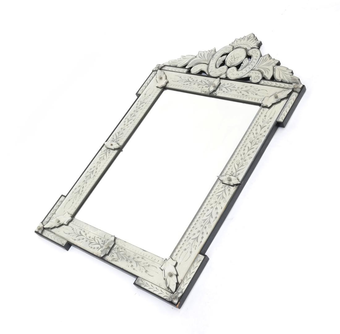 Venetian Etched Glass Ornate Mirror (1 of 9)