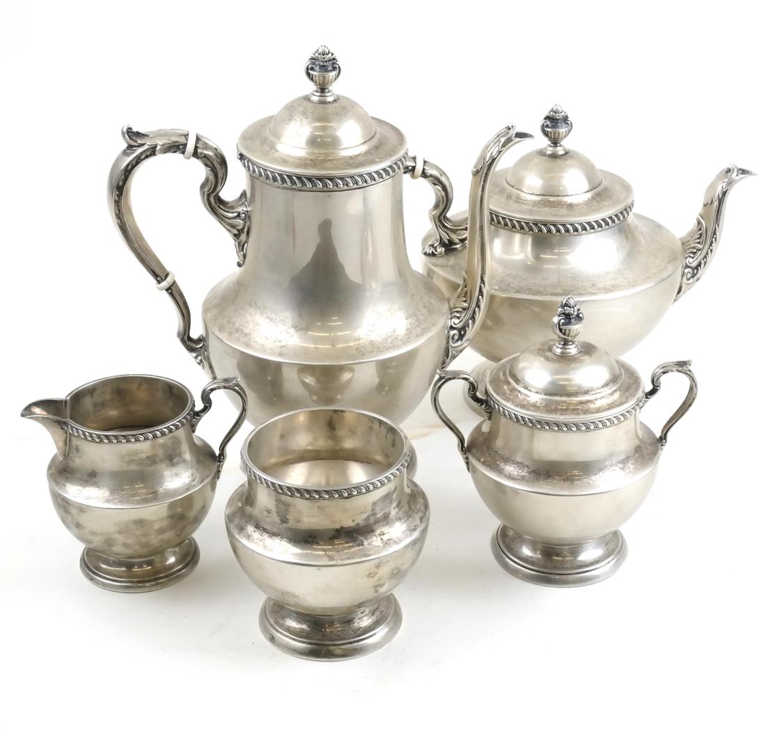 Five-Piece Silver Tea Service by Poole (1 of 7)