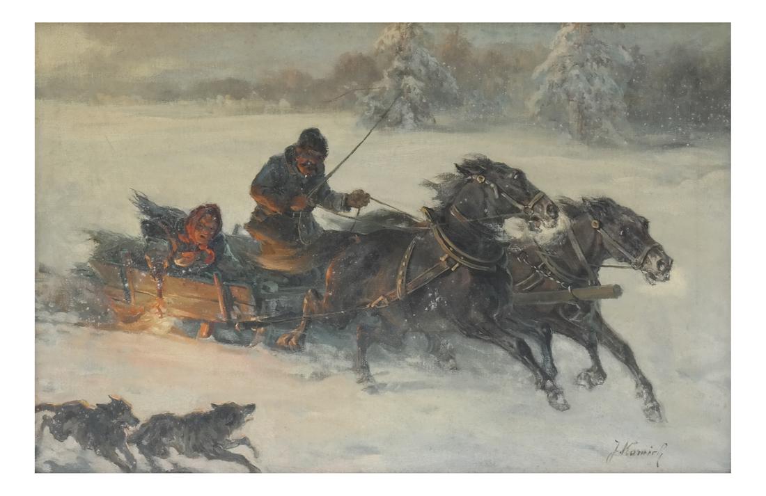 Jaroslav Kamich Sled And Driver Oil On Canvas Sep 16 17 Roland Ny In Ny Jaroslav Kamich Sled And Driver Oil On Canvas Sep 16 17 Roland Ny In Ny