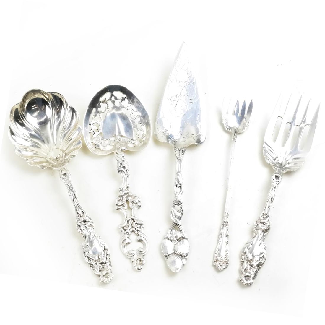 Five Sterling Silver Service Utensils (1 of 10)