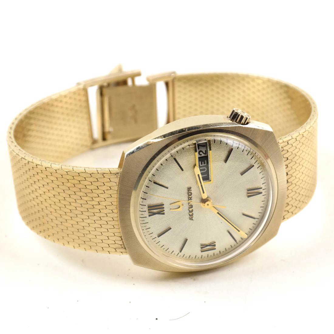 Bulova 14k Accutron Men's Wrist Watch Yellow Gold