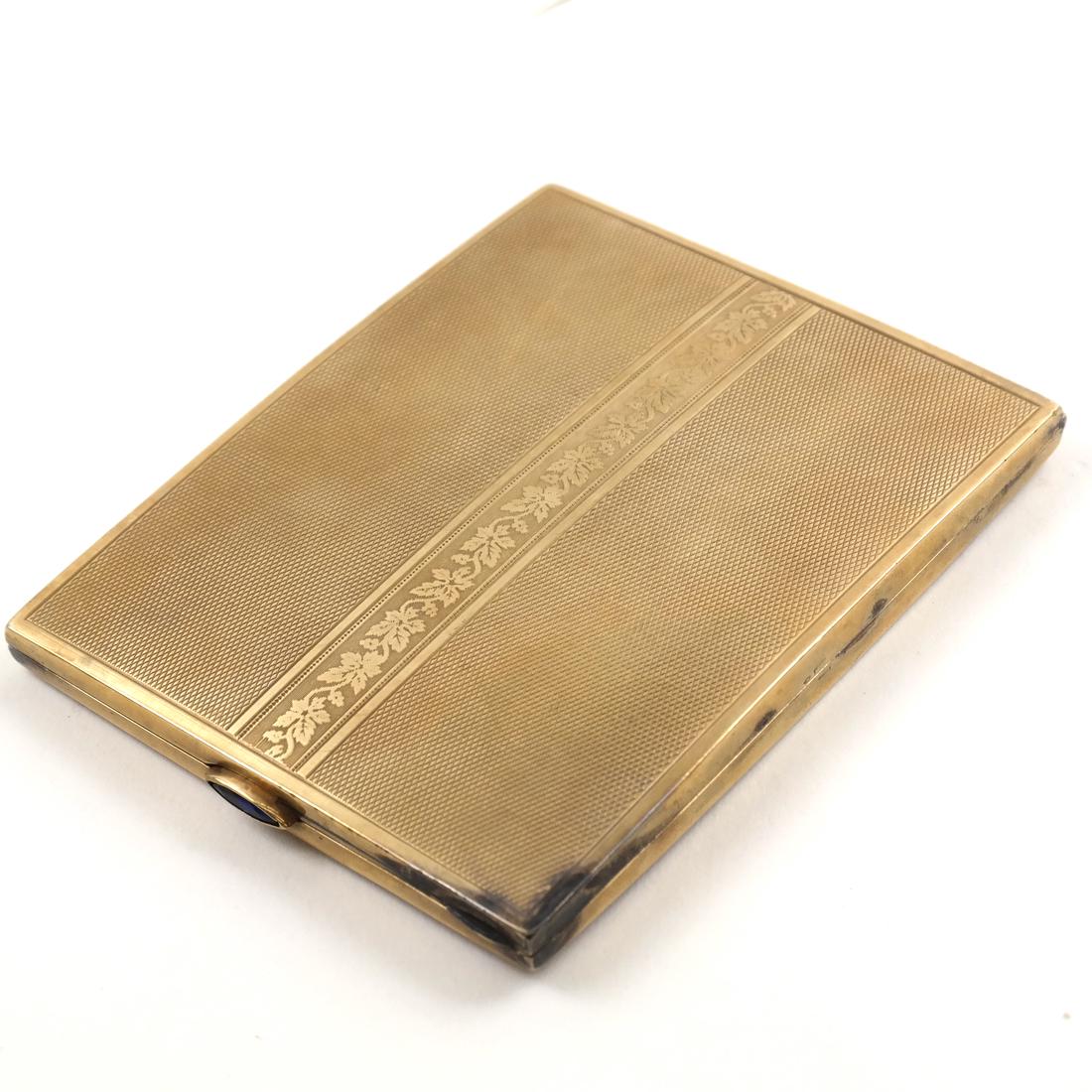 A 14k Yellow Gold Cigarette Box. 91.2 Dwt. (1 of 7)