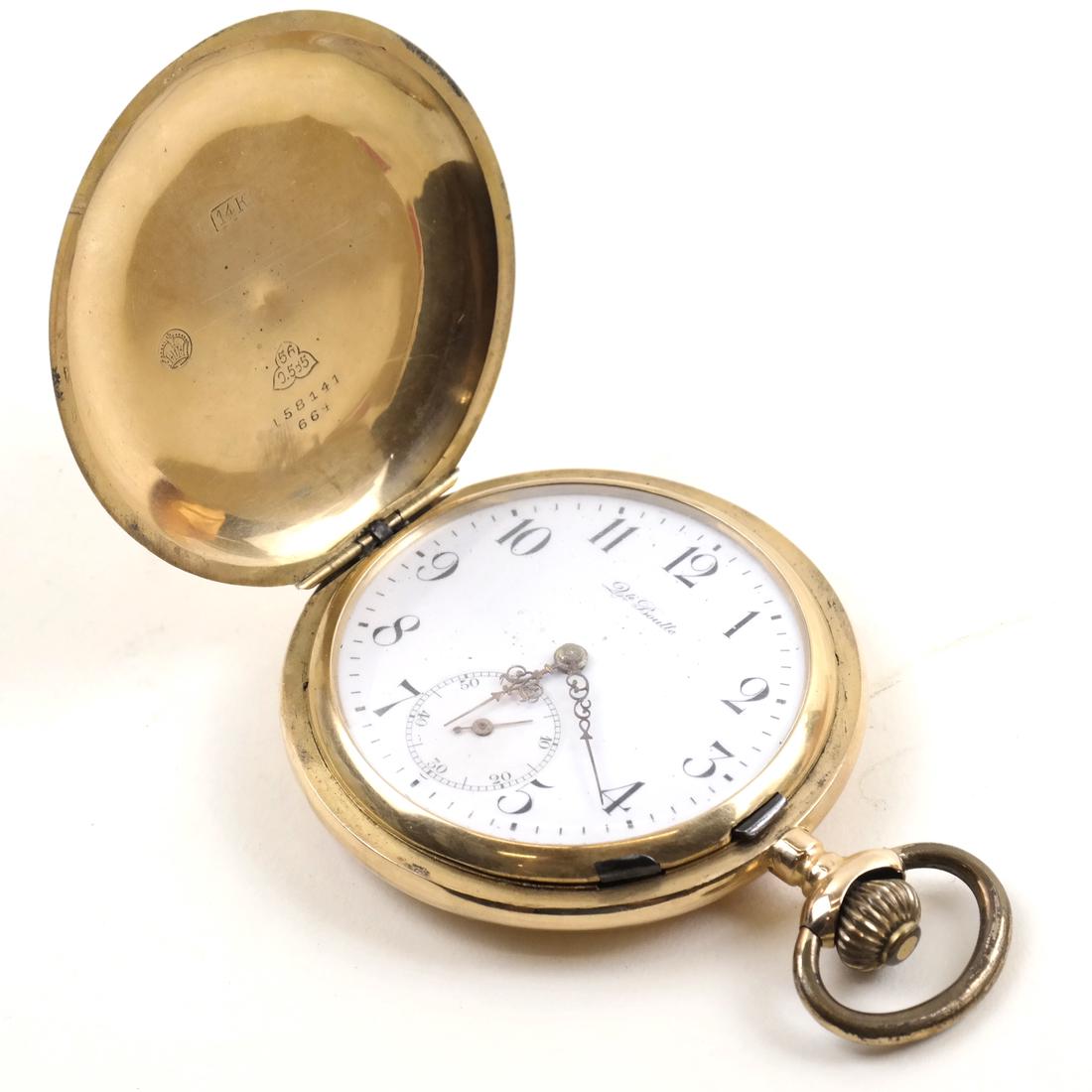 A Le Boutte 14k Yellow Gold Pocket Watch. 62.8 DWT. (1 of 9)