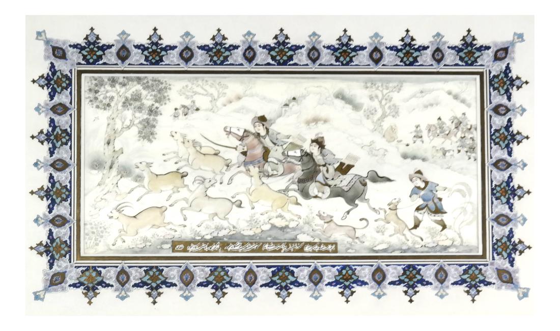 Early 20th Century Mongolian Hunt Scene (1 of 5)