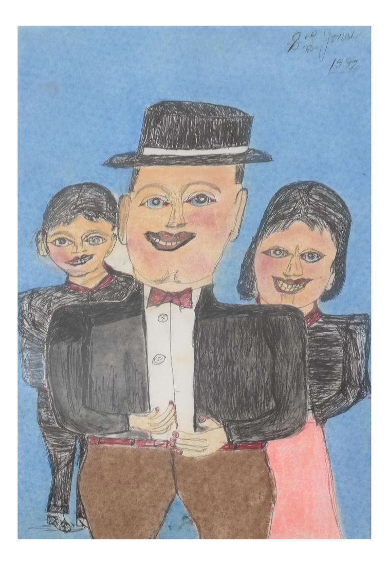 S.L. Jones Three Caricatures in an Interior. (1 of 5)