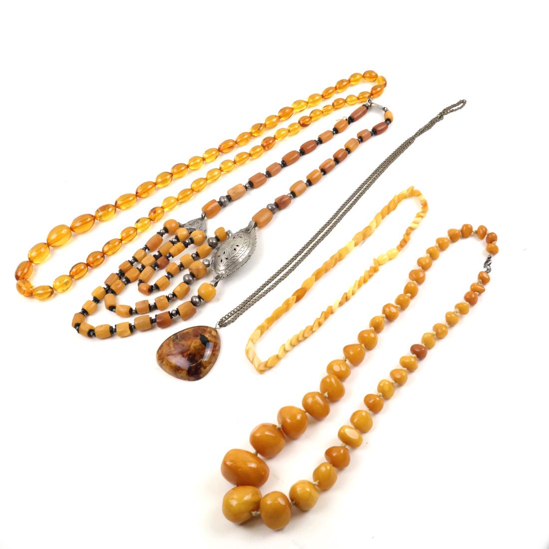 Five Necklaces including Amber (1 of 6)