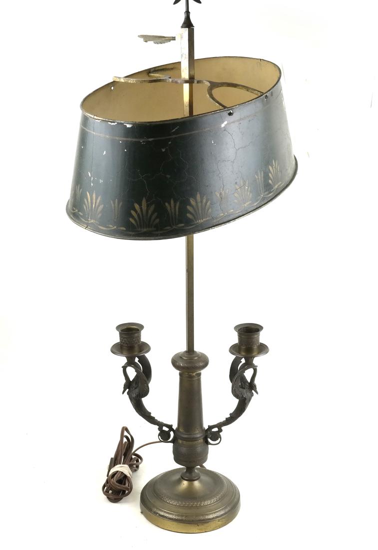 Neoclassical Bronze Bouillotte Lamp (1 of 8)