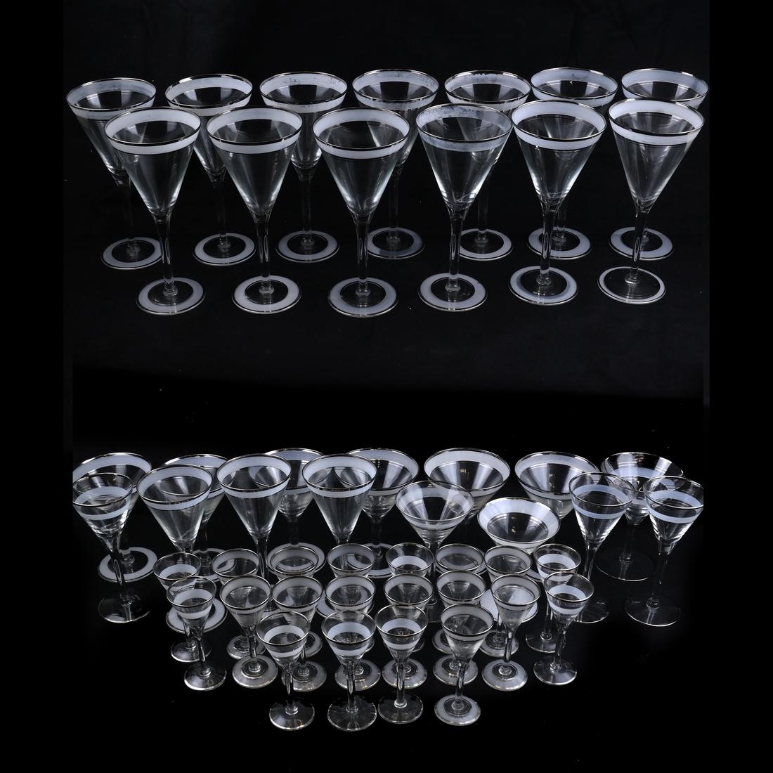 80 Piece Art Deco Stemware Set (1 of 6)