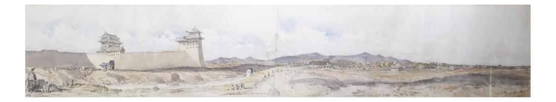 Sir John Corbett, Watercolor Anting Gate Peking, China (1 of 10)