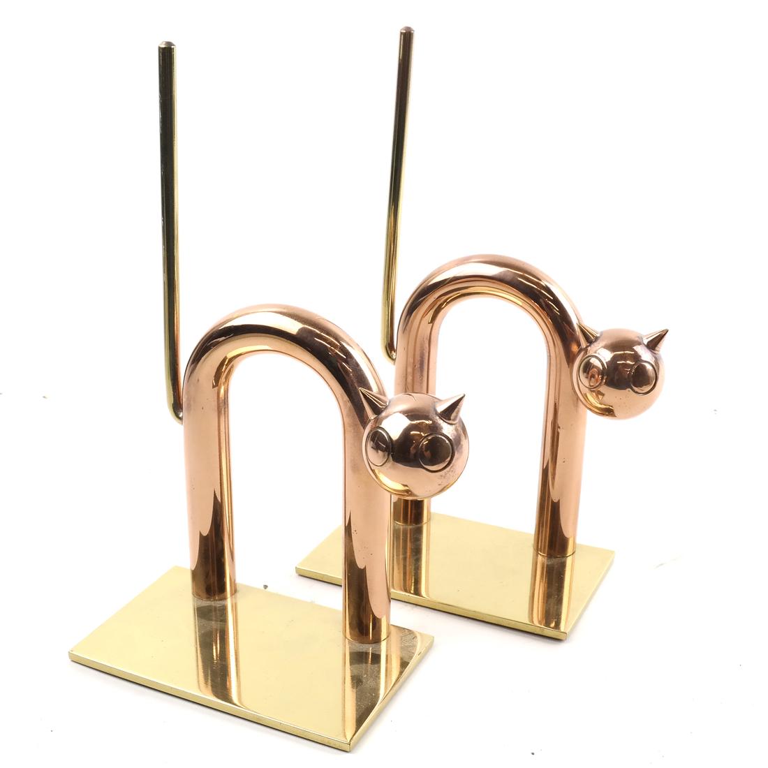 Pair of Chase Metal Cat Bookends (1 of 7)