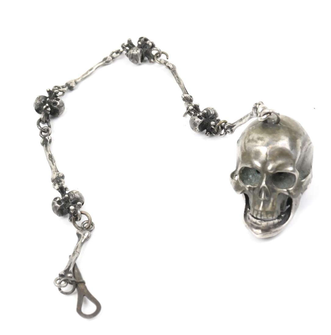 Breguet France Silver Skull Clock (1 of 7)