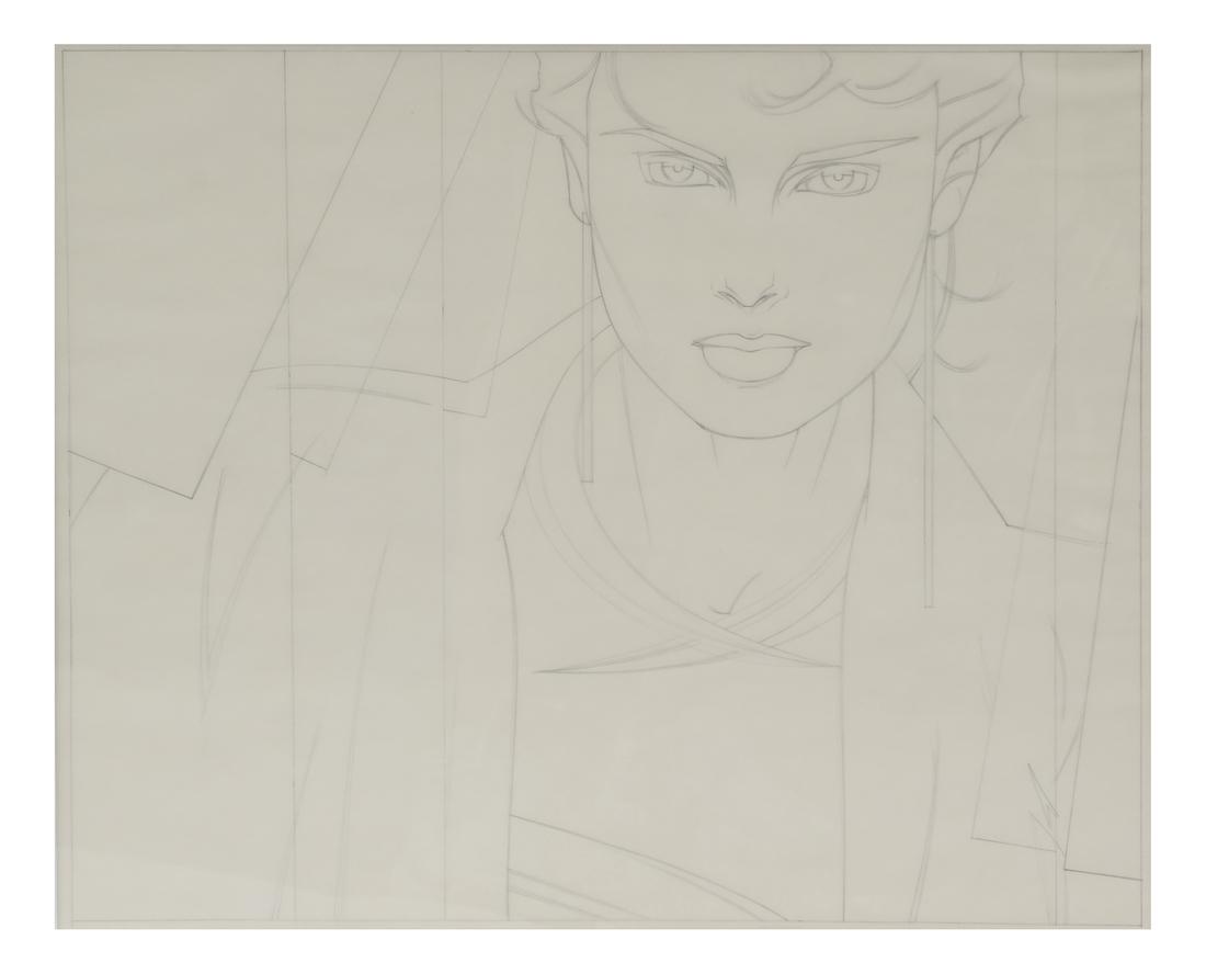 Patrick Nagel, "Study for Michelli" Drawing (1 of 10)