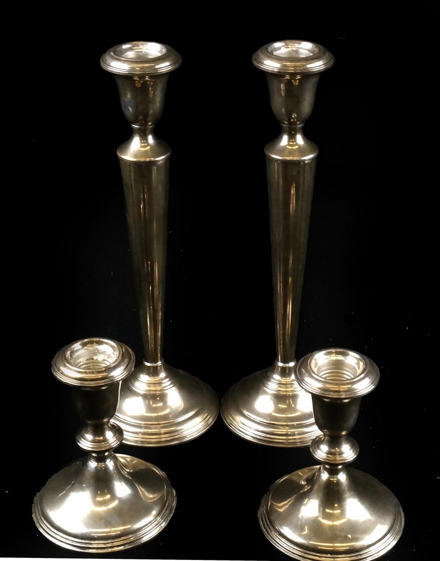 Cartier Weighted Silver Candlesticks and Another (1 of 5)