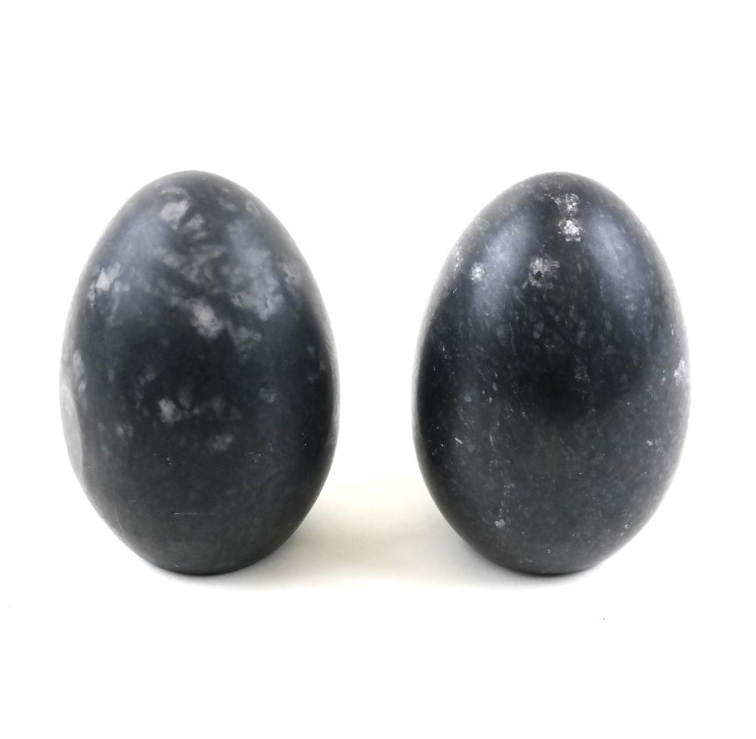 Two Marble Egg Form Sculptures (1 of 7)