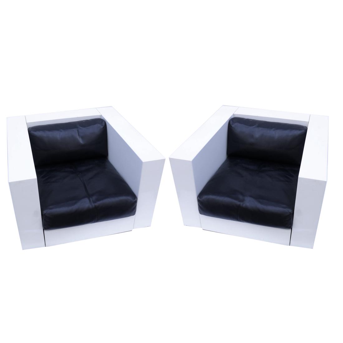 Pair of Massimo Vignelli Armchairs (1 of 8)