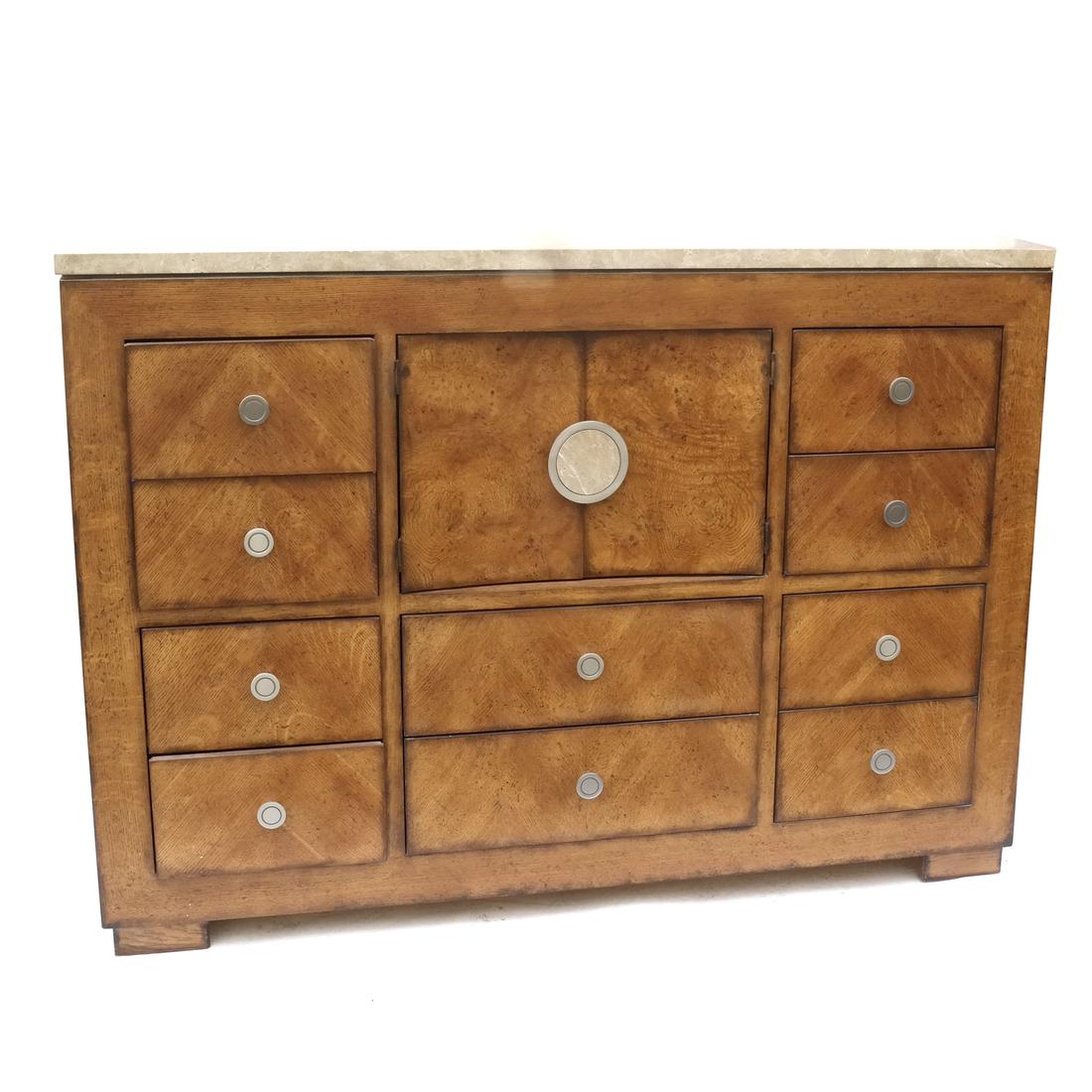 Asian-Style Marble Top Server by Drexel Heritage (1 of 10)