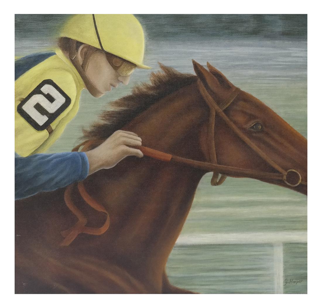 Judith Harper "Equestrian" Oil on Canvas (1 of 7)