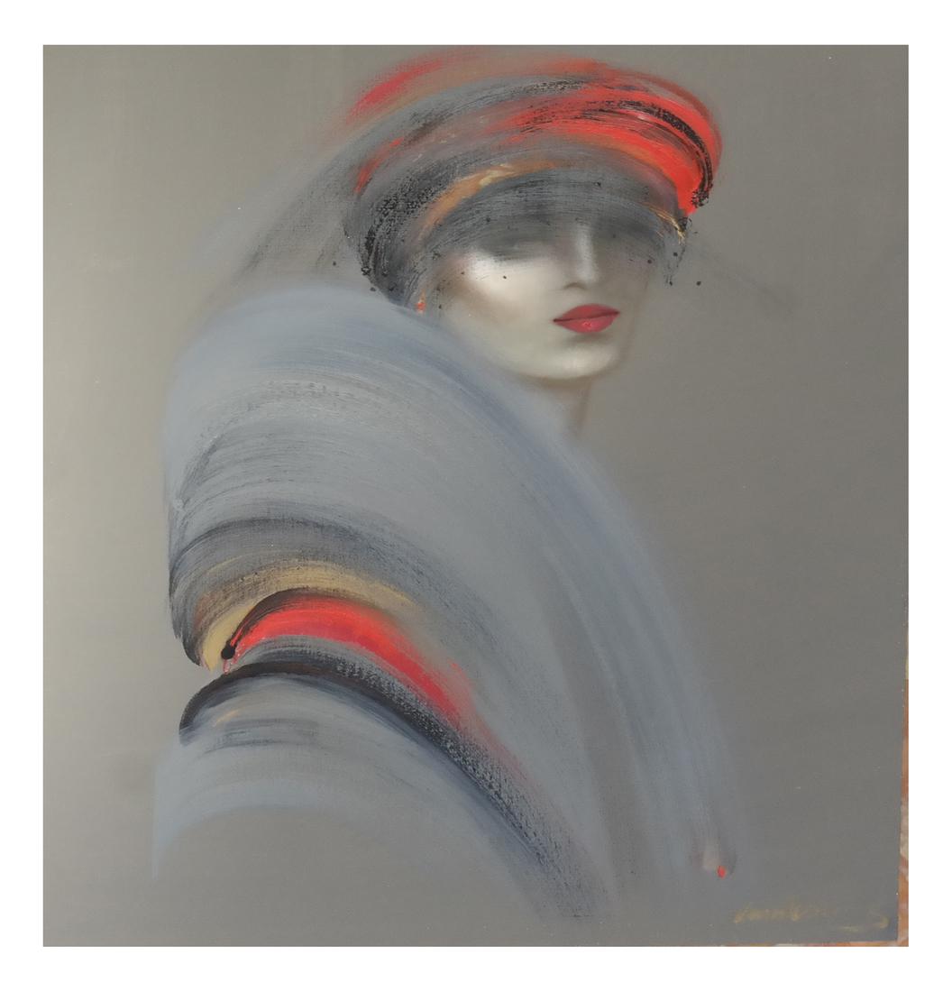 Woman in Red, Oil on Canvas (1 of 6)