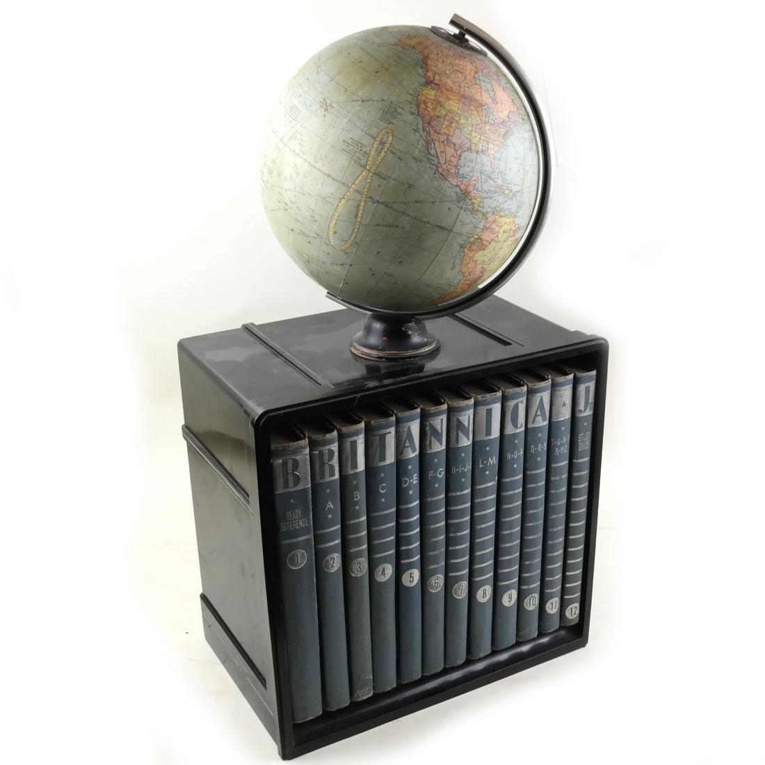 1930's Globe with Encyclopedia Britannica (1 of 8)