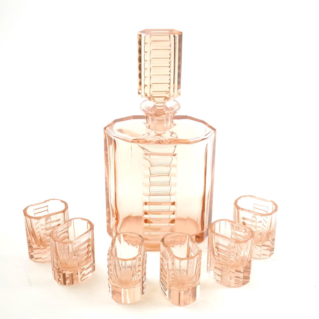 Art Deco 7 piece Liqueur Set (1 of 5)