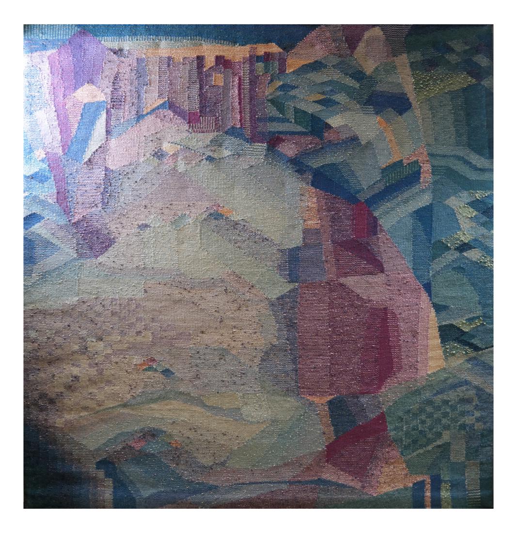 Abstract Multi-Colored Mounted Textile (1 of 5)