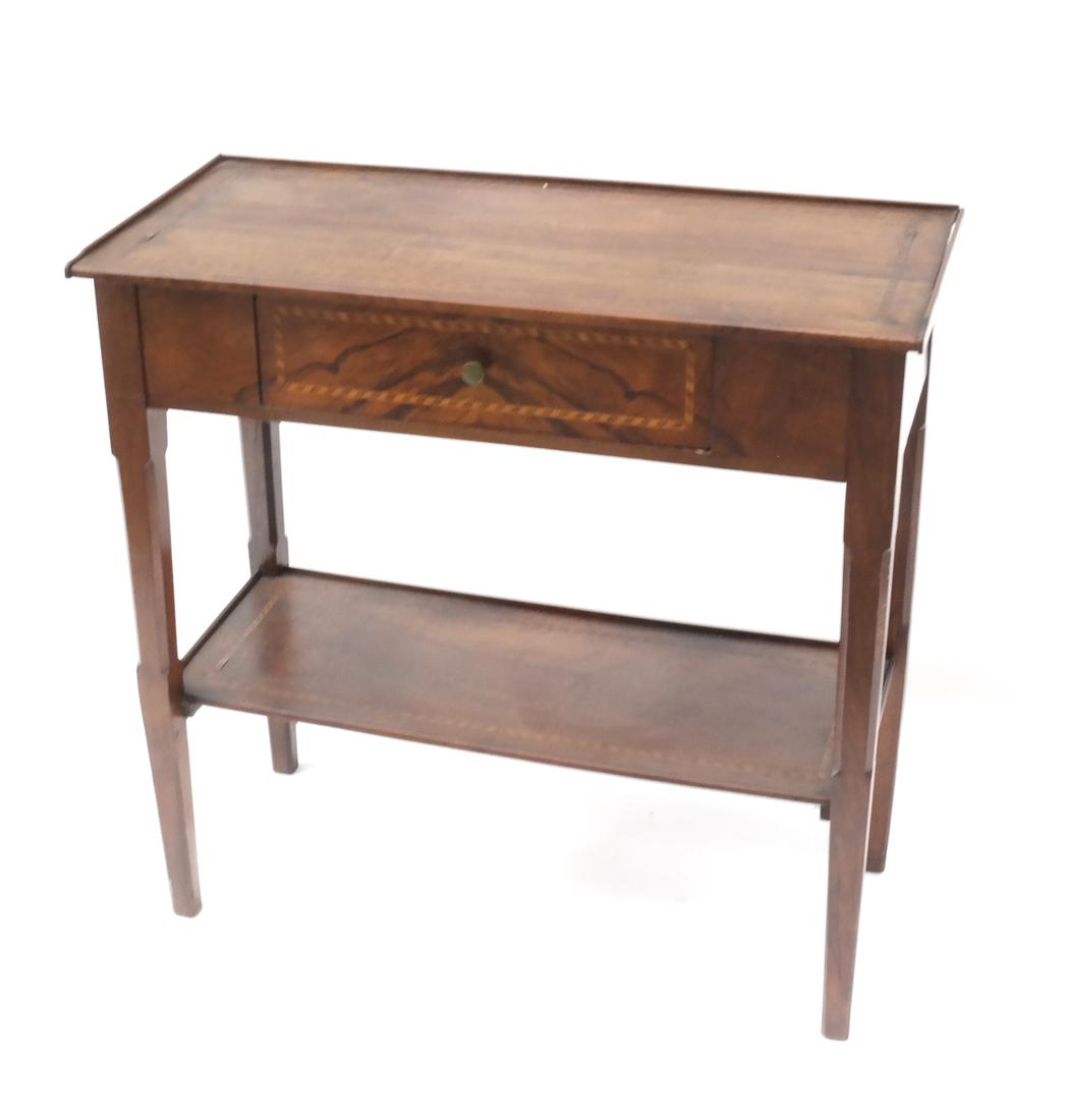 19th Century Inlaid Two-Tier Console (1 of 9)