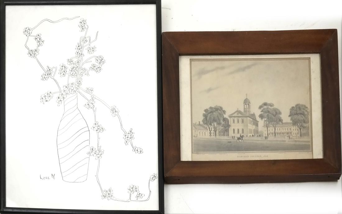 Two Prints: Floral, Harvard College (1 of 9)