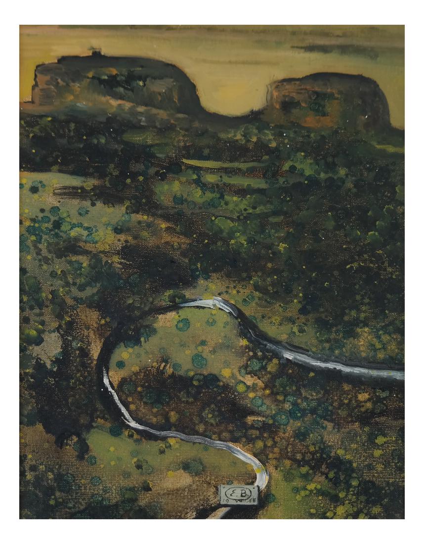 Eugene Berman, "Paesaggio Umbro" - Oil on Canvas (1 of 5)