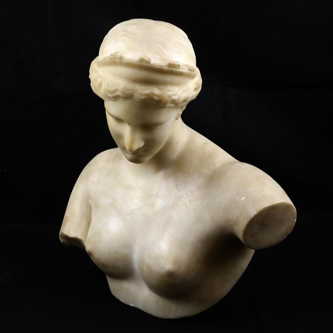 19th Century Classical Marble Female Bust (1 of 7)