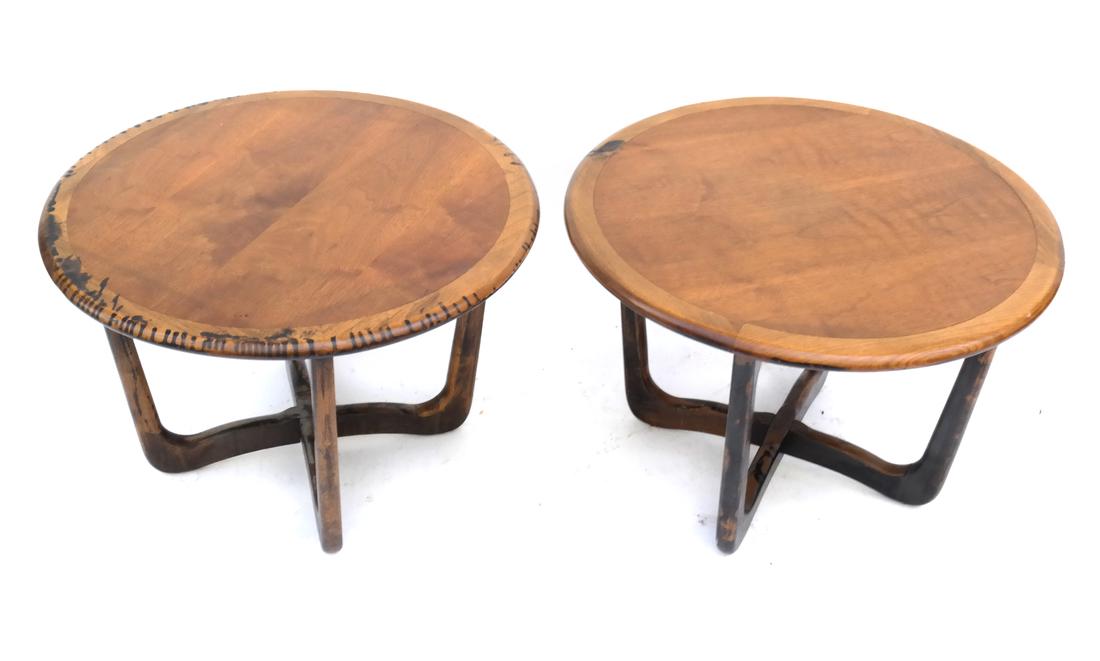 Pair of Round Contemporary Tables by Lane (1 of 7)