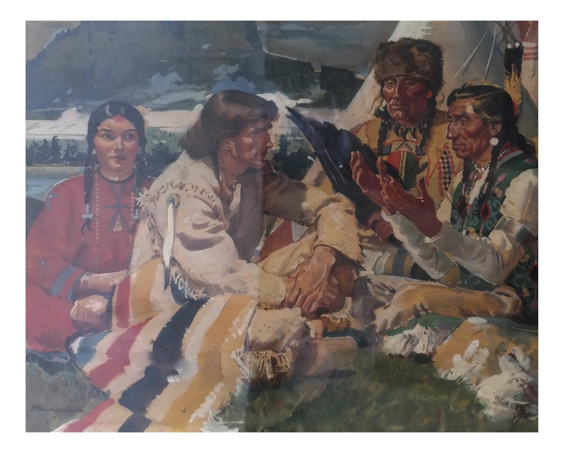 Warren Baumgartner, Trading With Indians (1 of 6)