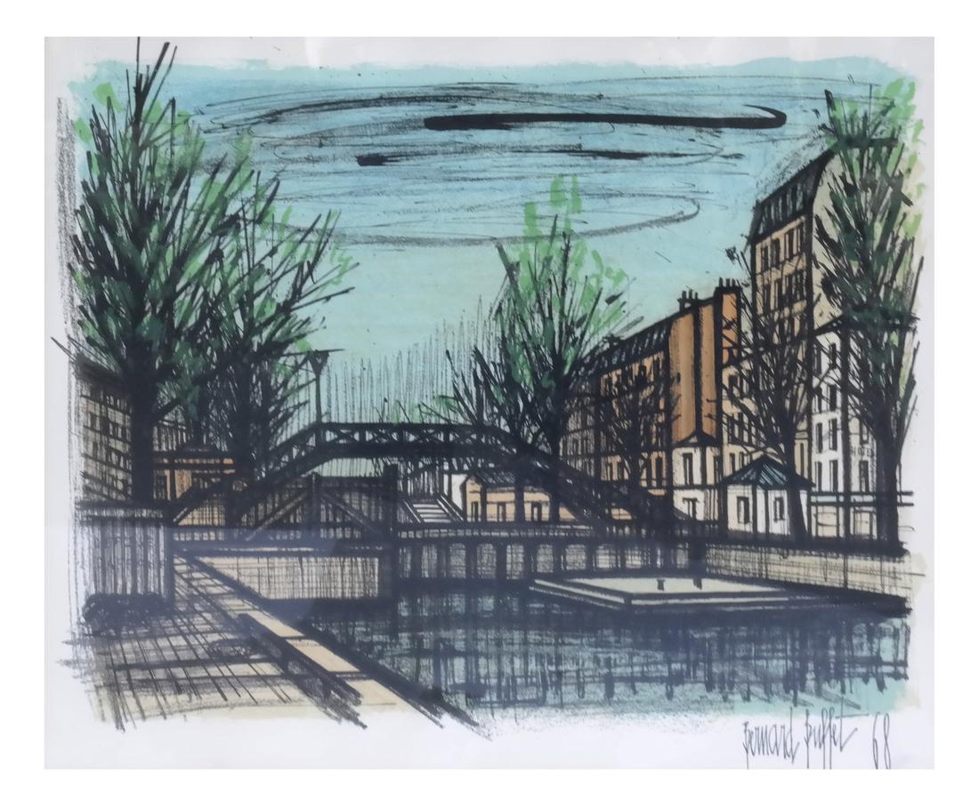 Bernard Buffet, "Canal St. Martin" - Lithograph (1 of 7)