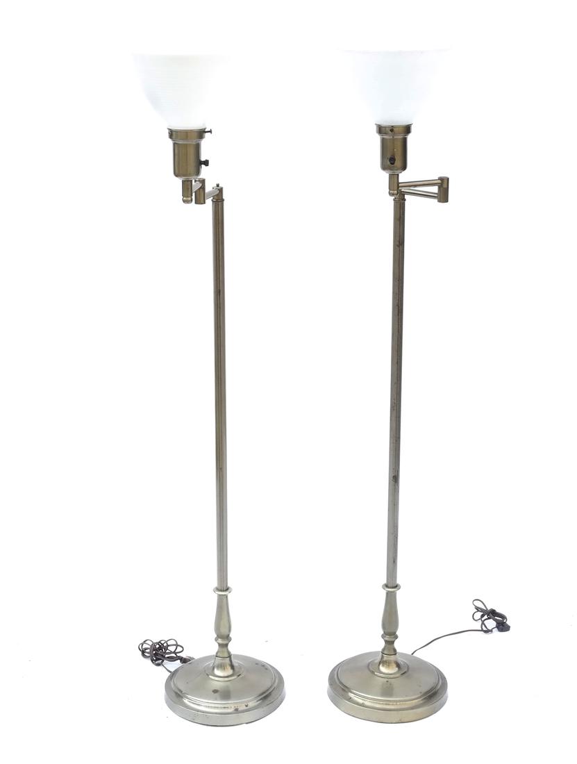 Pair of Modern Brass Floor Lamps (1 of 5)