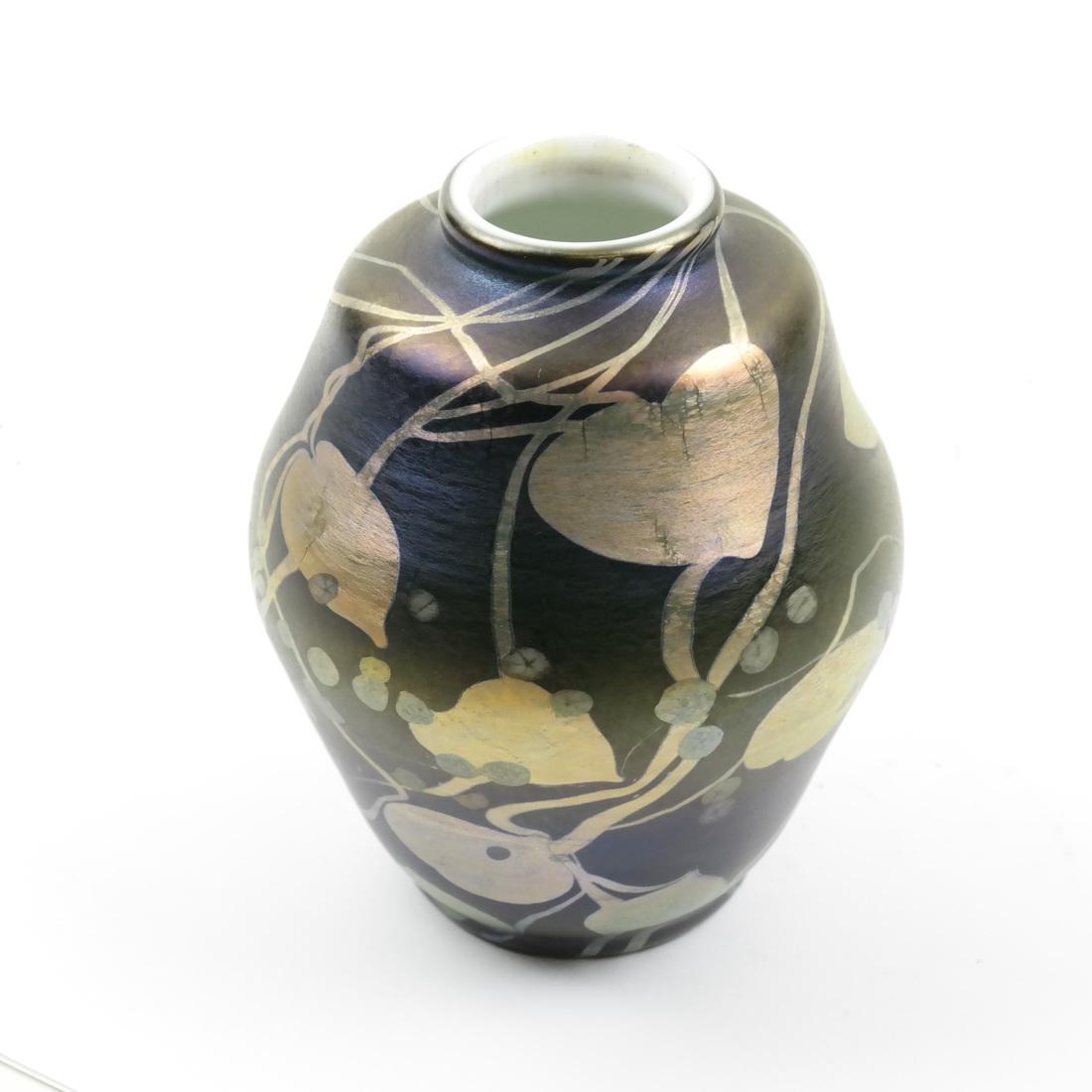 Tiffany Studios NY, Black Millifiore Vase (1 of 6)