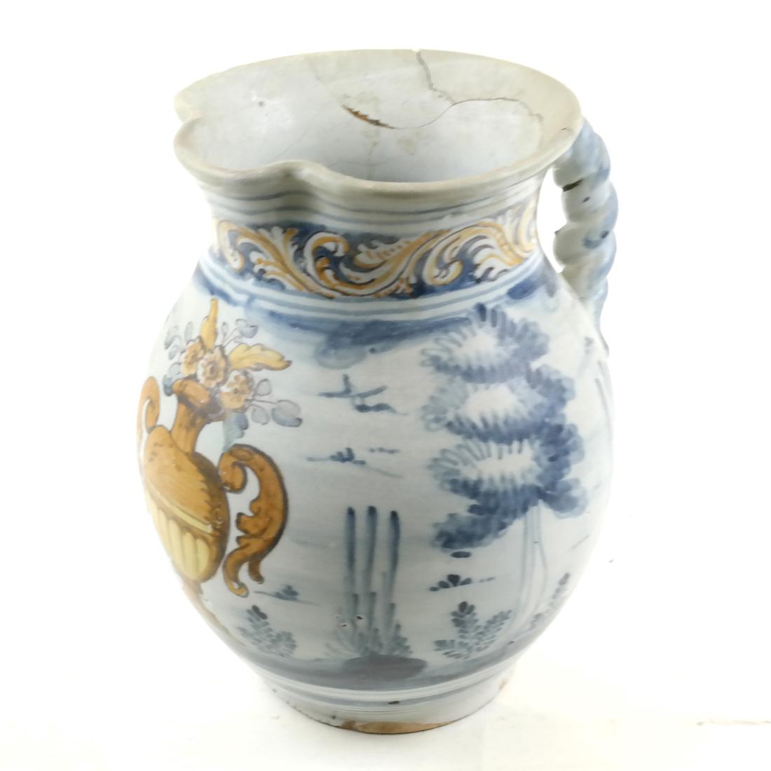 Continental Faience Decorated Pitcher (1 of 6)