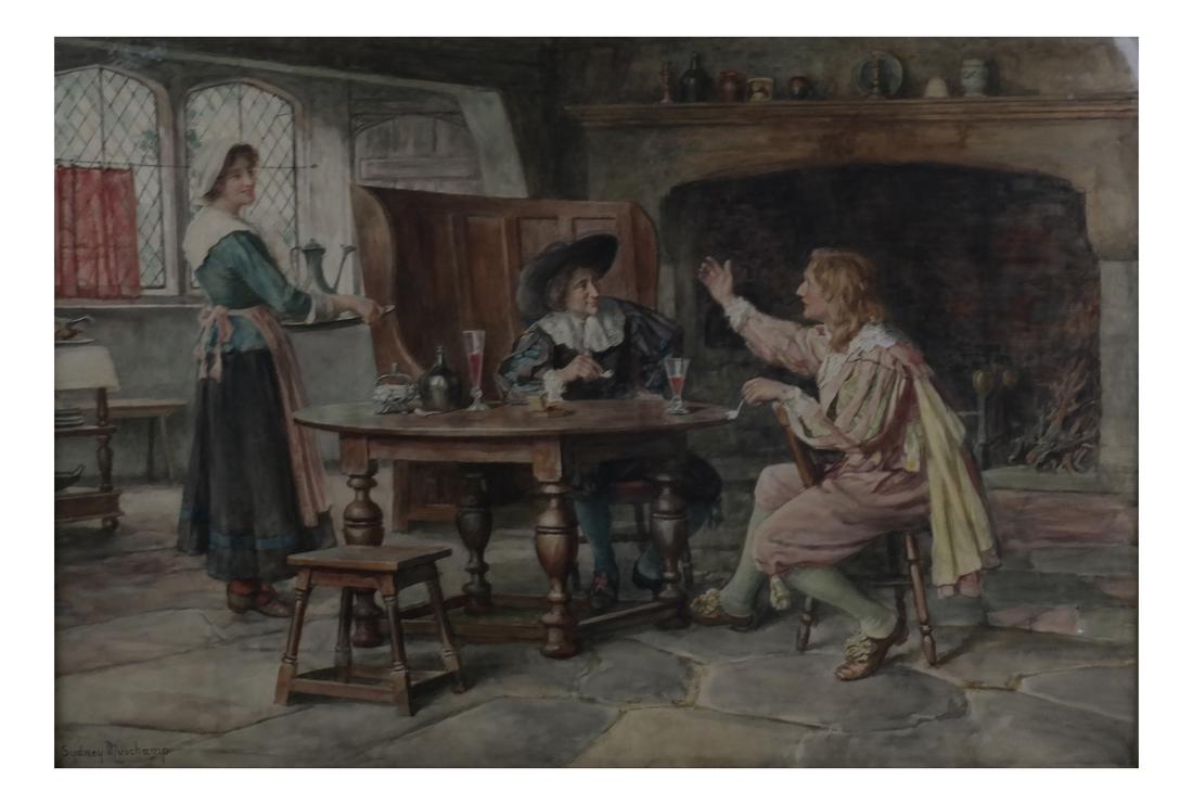 Frances Sydney Muschamp, Interior Watercolor (1 of 8)