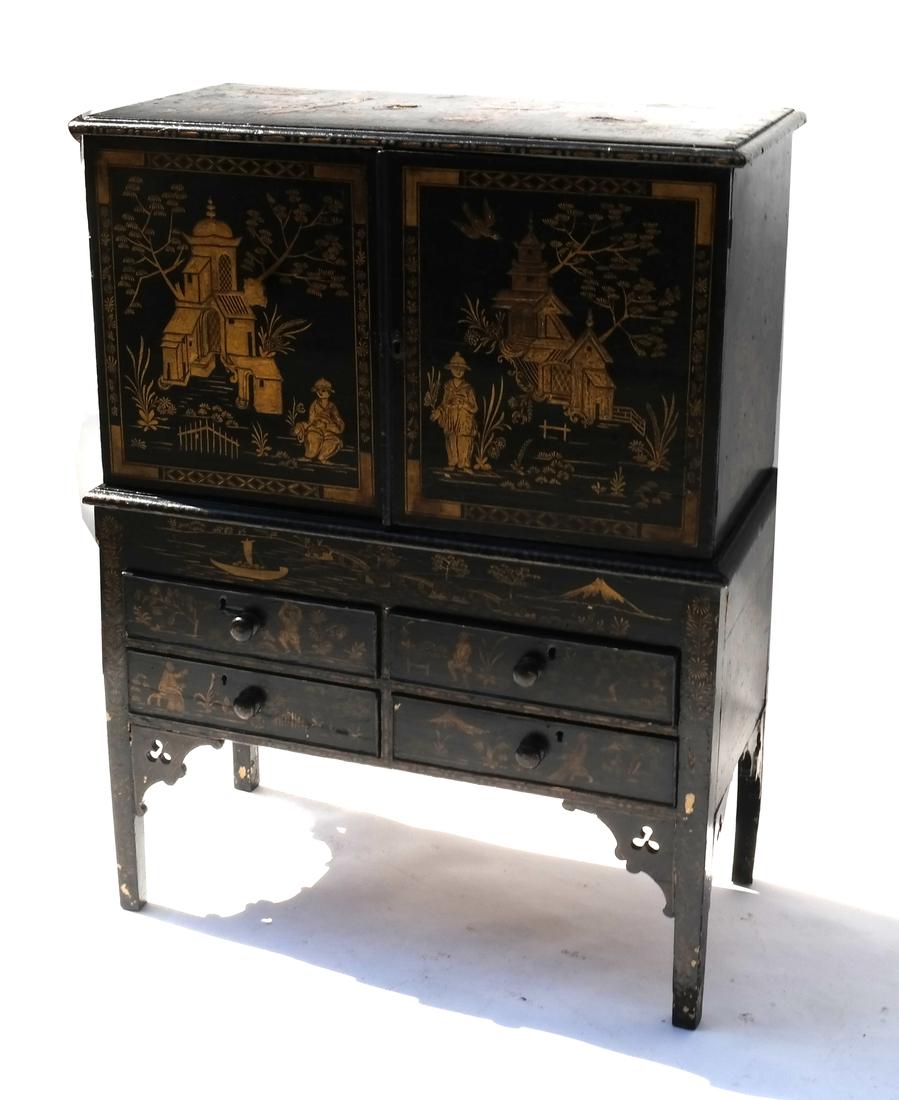 Antique Chinoiserie Decorated Cabinet on Stand (1 of 10)