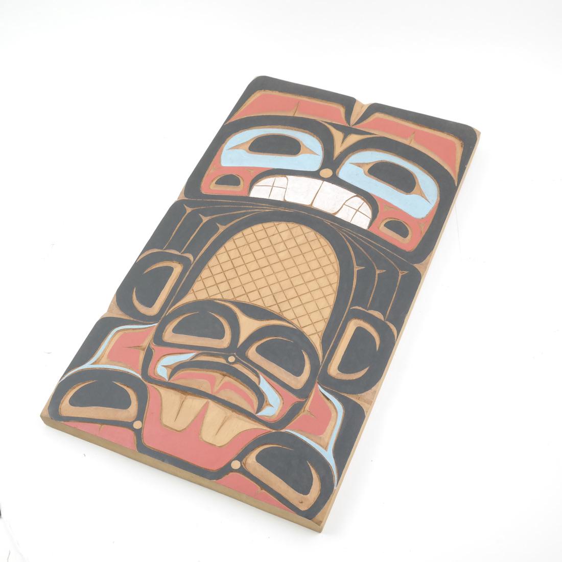 Northwest Coast Carved Panel of a Beaver (1 of 7)