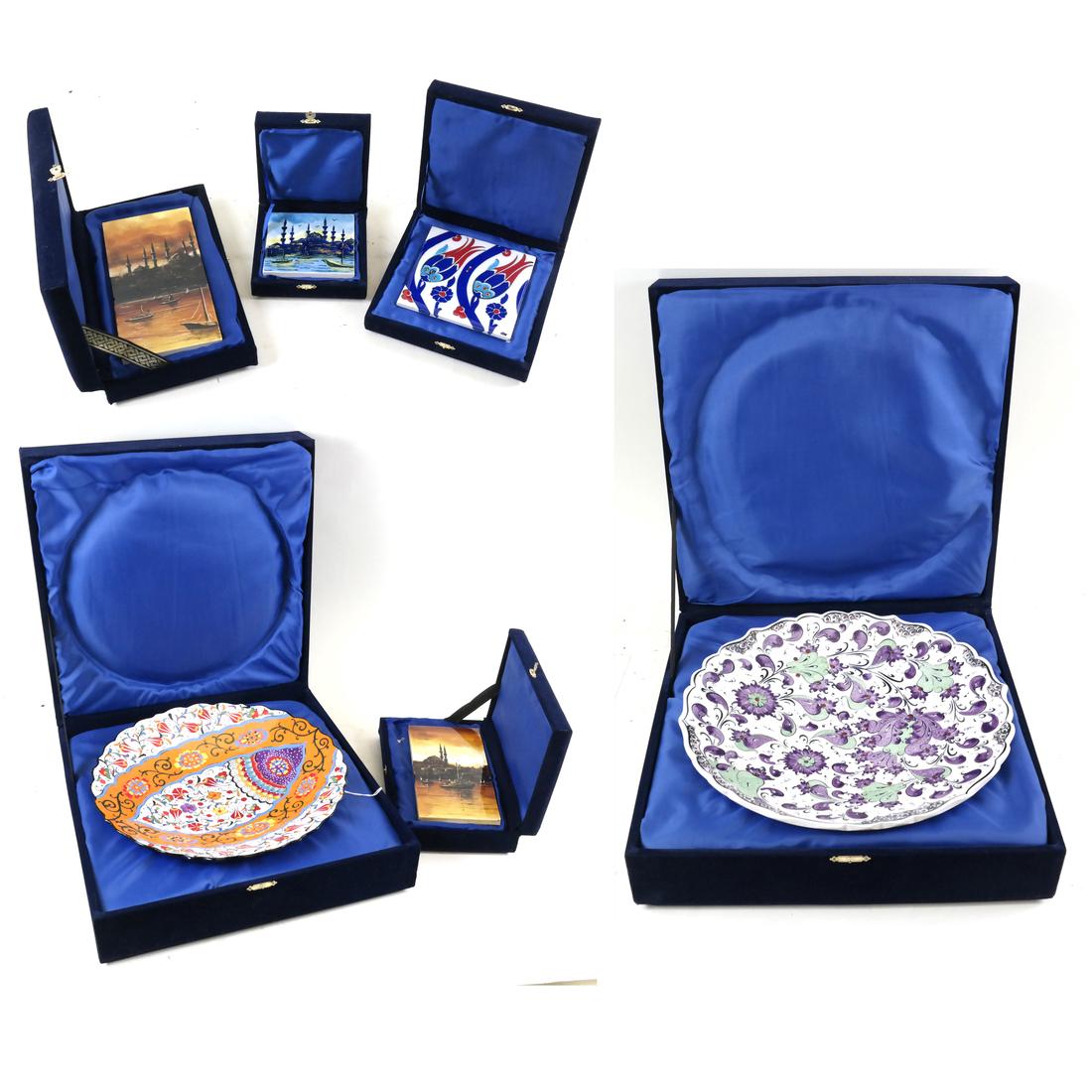 Six Porcelain Chargers and Tiles; Helmit Nirman, Turkey (1 of 10)