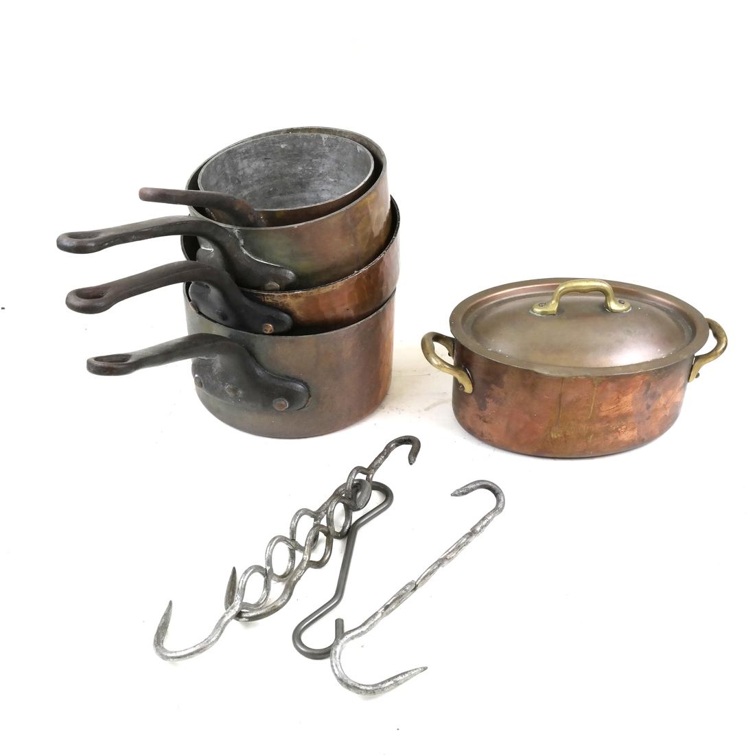 Assorted Copper Pots & Pans (1 of 5)