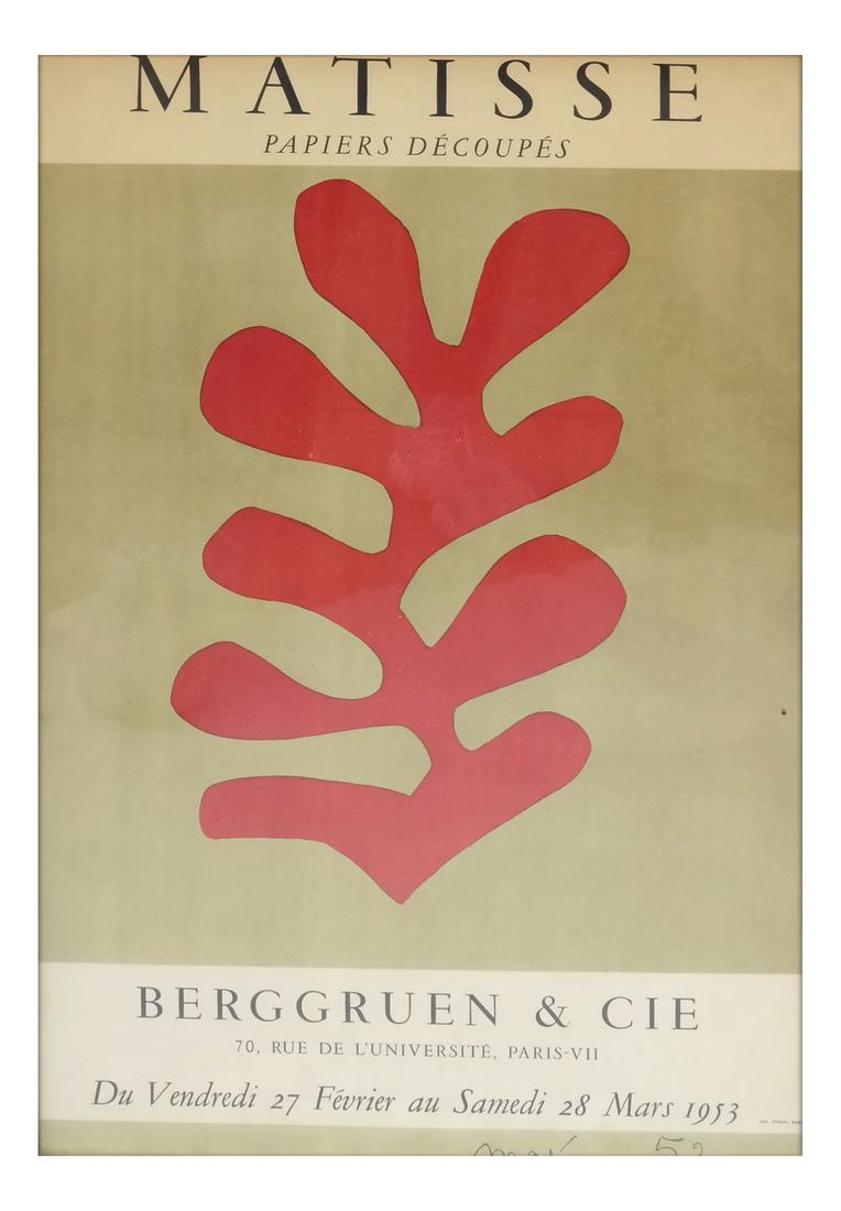 Henri Matisse Signed Exhibition Poster (1 of 7)