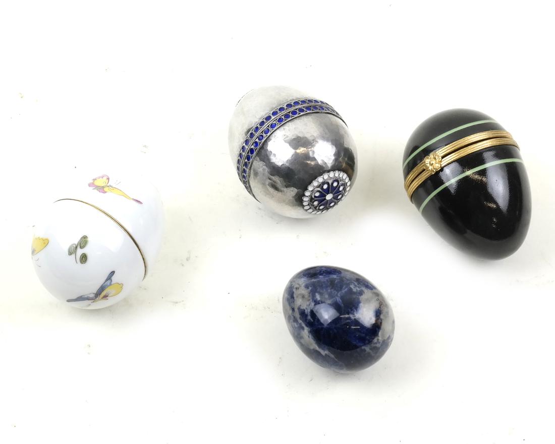 Four Assorted Eggs - Including Sterling (1 of 9)