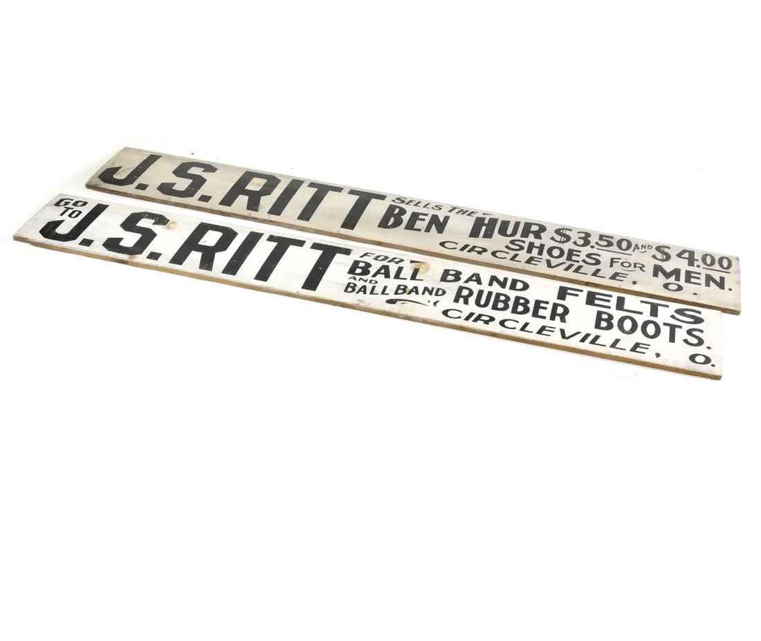 Two Stenciled Wooden Signs (1 of 5)