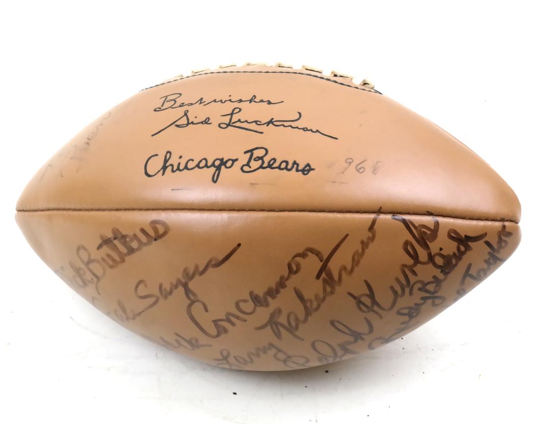 B. Novack Sr. - 1968 Chicago Bears Signed Football (1 of 6)