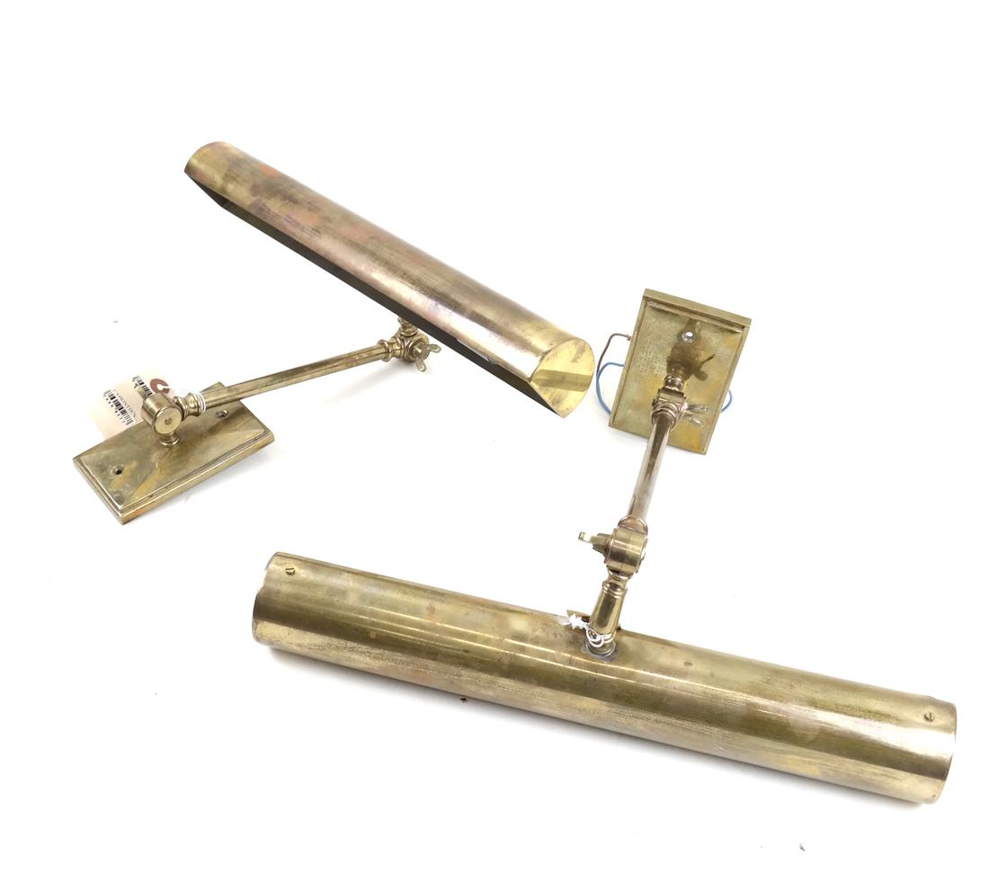 Pair of Adjustable Brass Picture Lights (1 of 6)