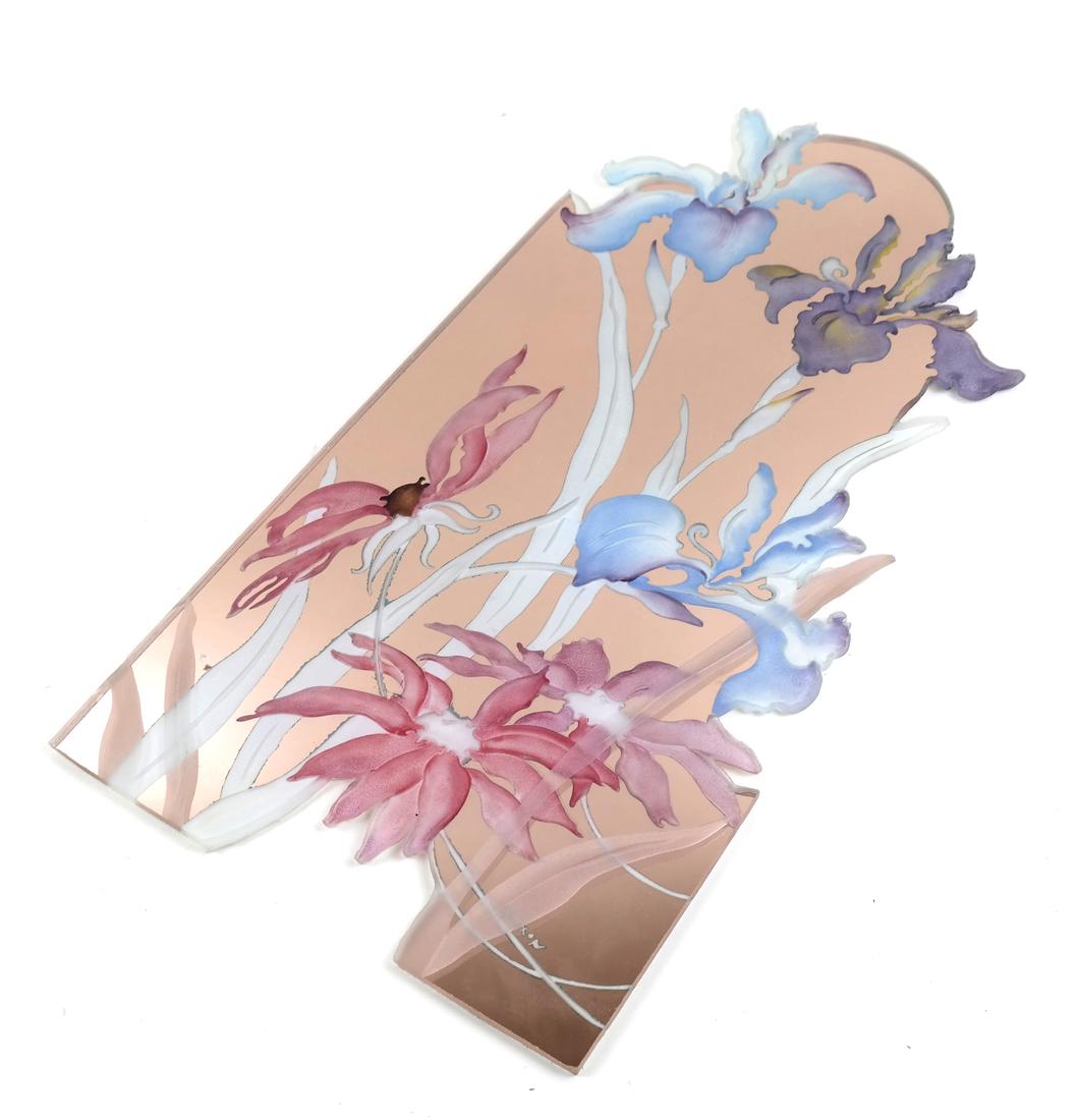 Reverse Painted Signed Mirror (1 of 6)