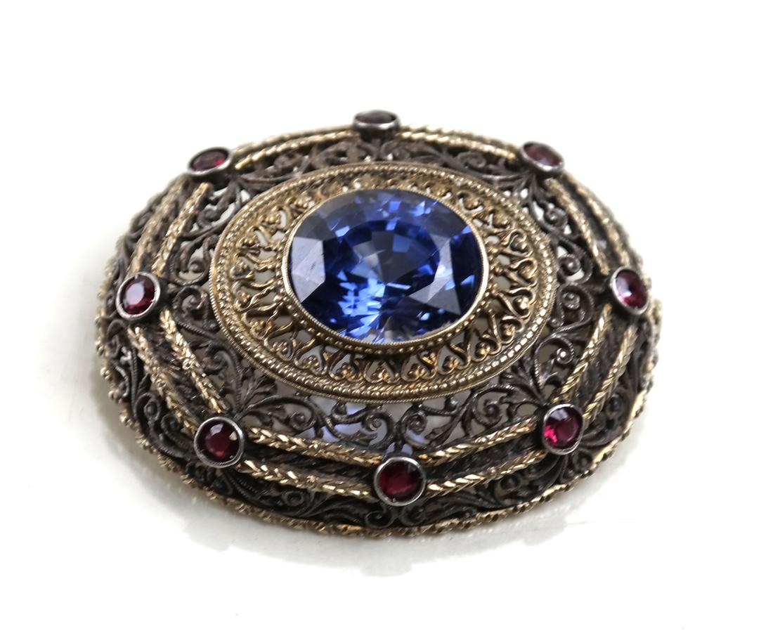 19th Century 14k Filigree Brooch (1 of 3)