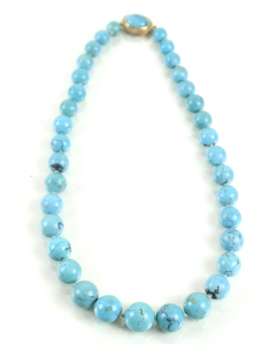 Graduated Turquoise Necklace with 14k Clasp (1 of 5)