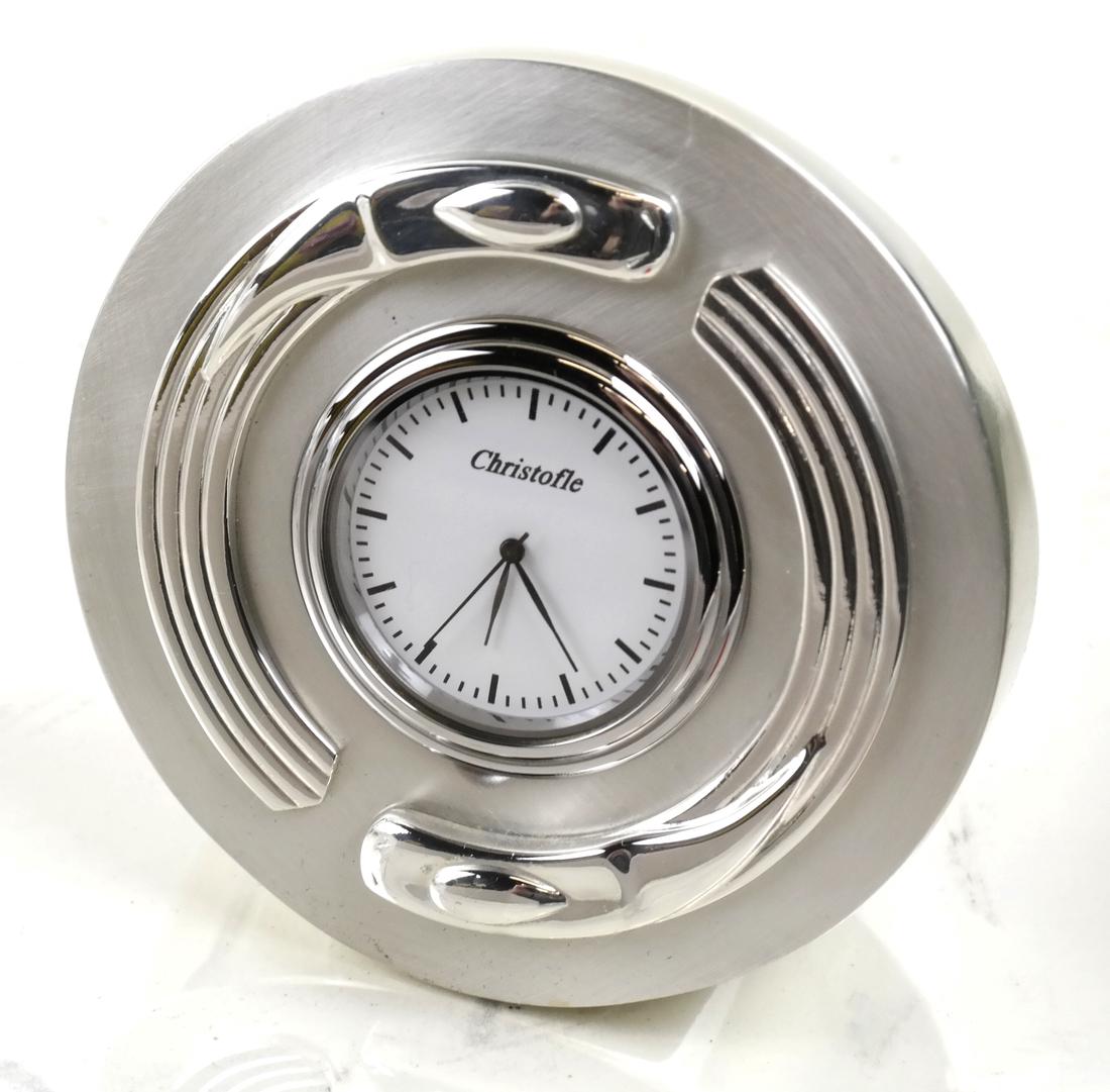Christofle Boxed Clock: New Christofle clock with original wrapping and box.